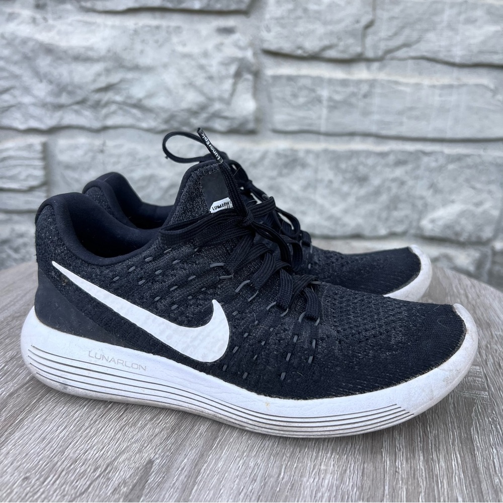 Nike Black and White Lunar Running Shoes